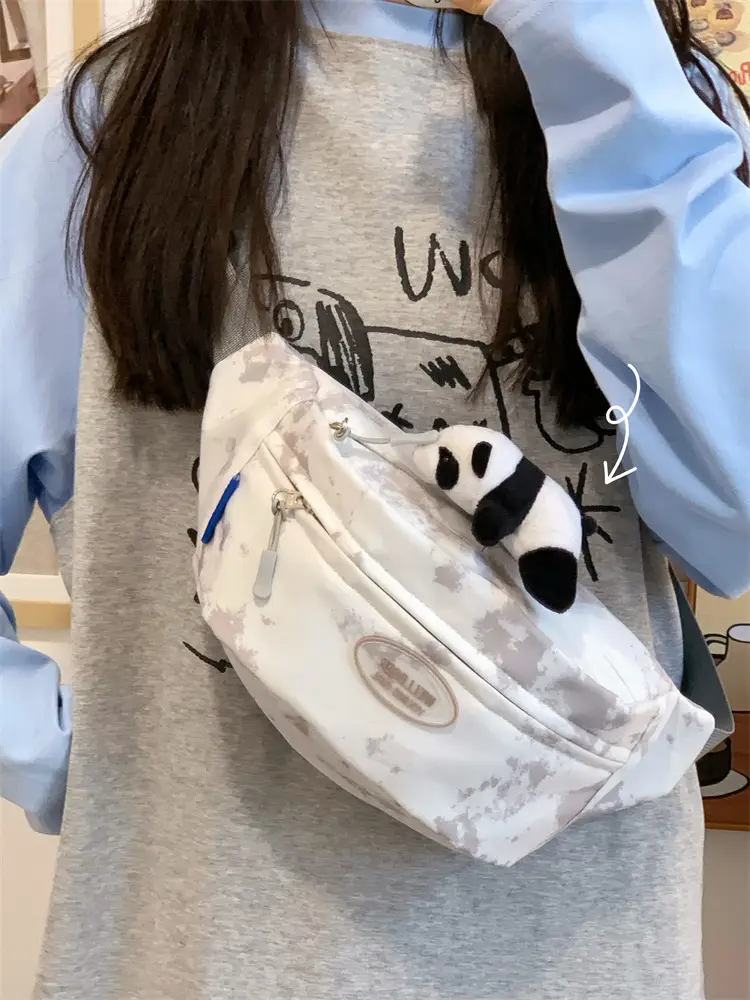 Women's Korean Style Chest Bag with Panda Print — feature 35