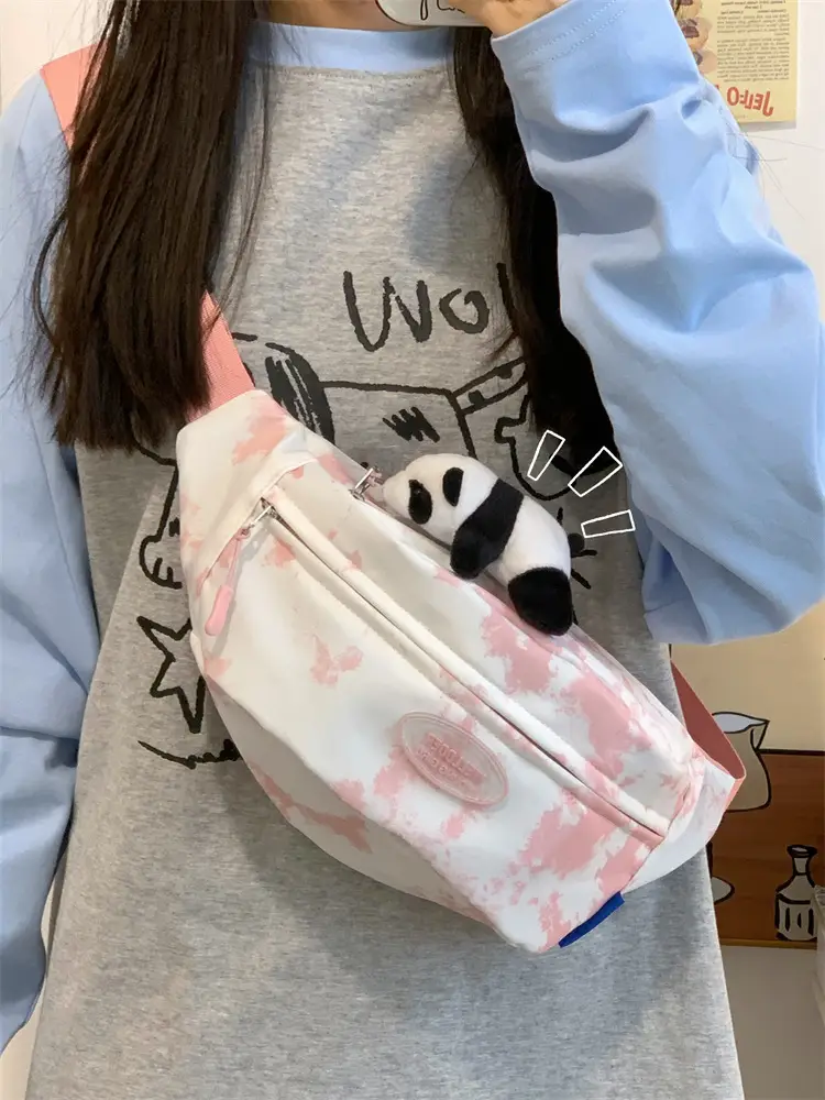 Women's Korean Style Chest Bag with Panda Print — feature 37