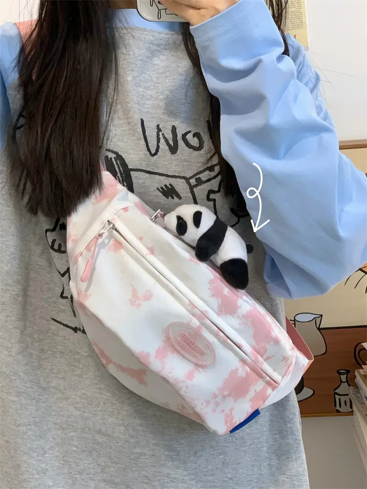 Women's Korean Style Chest Bag with Panda Print — feature 38