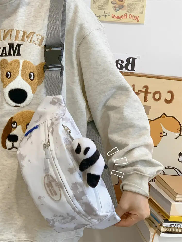 Women's Korean Style Chest Bag with Panda Print — feature 5