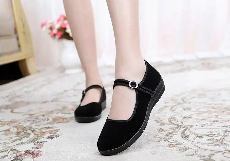 Old Beijing Cloth Shoes Women's Shoes Black Cloth Shoes Non-slip Soft Sole Work Shoes Square Dancing Shoes Mother Shoes Hotel Work Shoes — feature 4