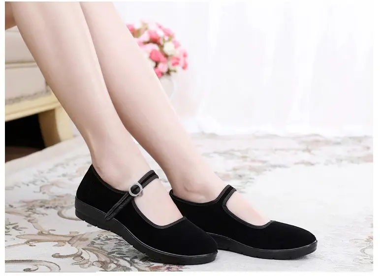 Old Beijing Cloth Shoes Women's Shoes Black Cloth Shoes Non-slip Soft Sole Work Shoes Square Dancing Shoes Mother Shoes Hotel Work Shoes — feature 5