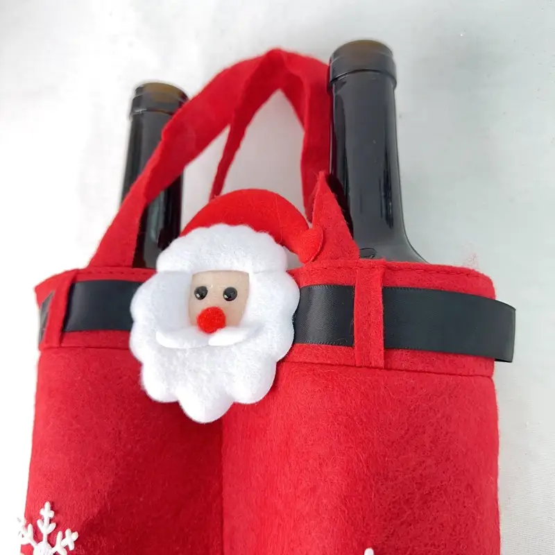 Red Christmas Belt Pants Gift Bag Candy Bag Apple Bag Wine Bottle Cover — feature 11