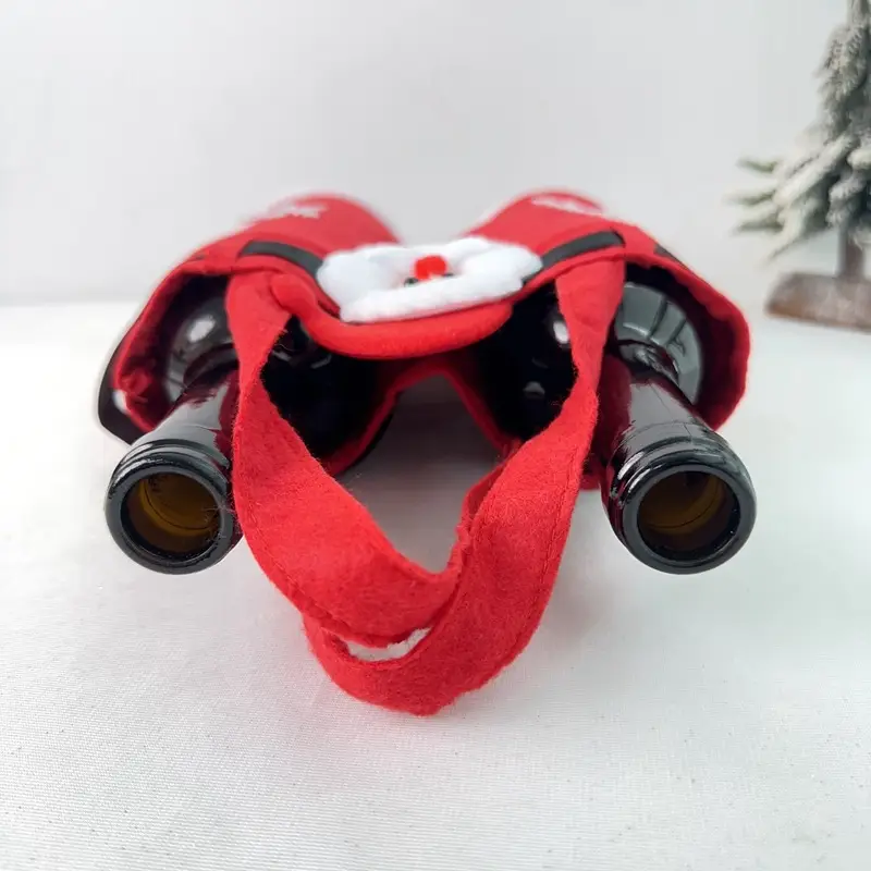 Red Christmas Belt Pants Gift Bag Candy Bag Apple Bag Wine Bottle Cover — feature 12