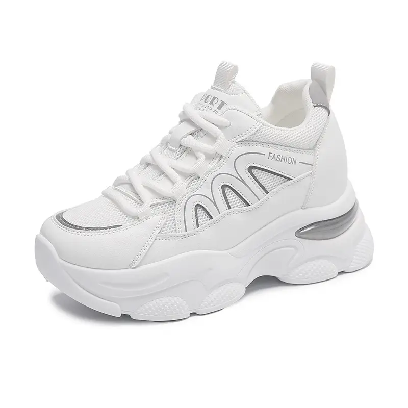 Women White Thick Sole Casual Shoes 2024 - Image 7
