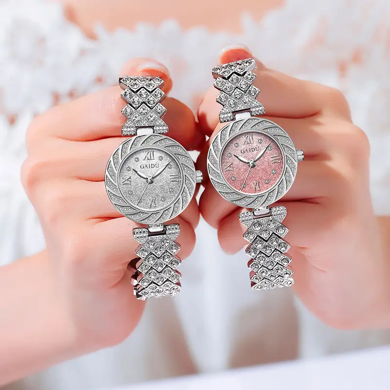 Kaidu Full Diamond Women's Watch with Light Luxury Bracelet - Image 3