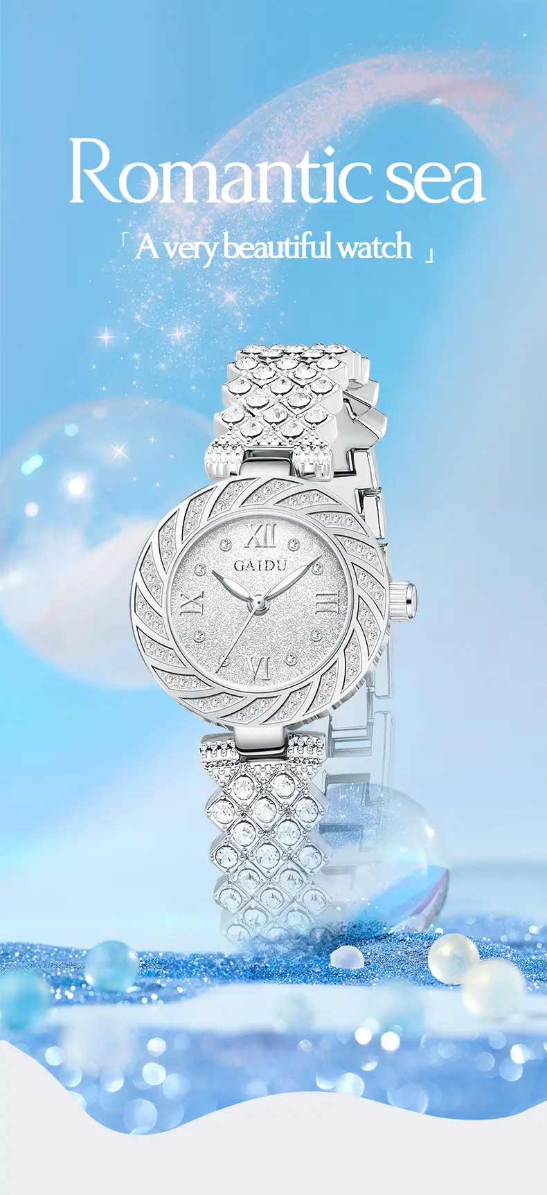 Kaidu Full Diamond Women's Watch with Light Luxury Bracelet — feature 15