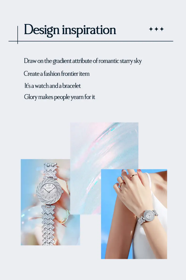 Kaidu Full Diamond Women's Watch with Light Luxury Bracelet — feature 16