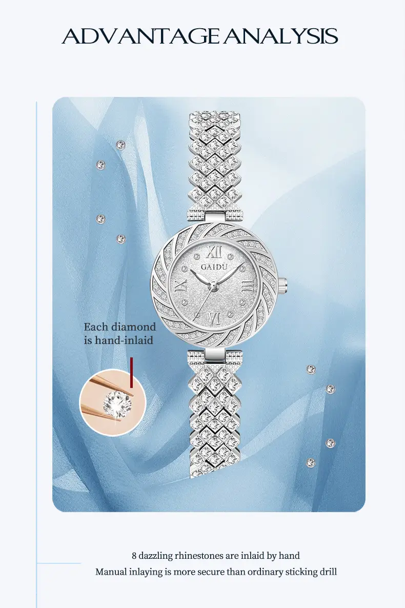 Kaidu Full Diamond Women's Watch with Light Luxury Bracelet — feature 21
