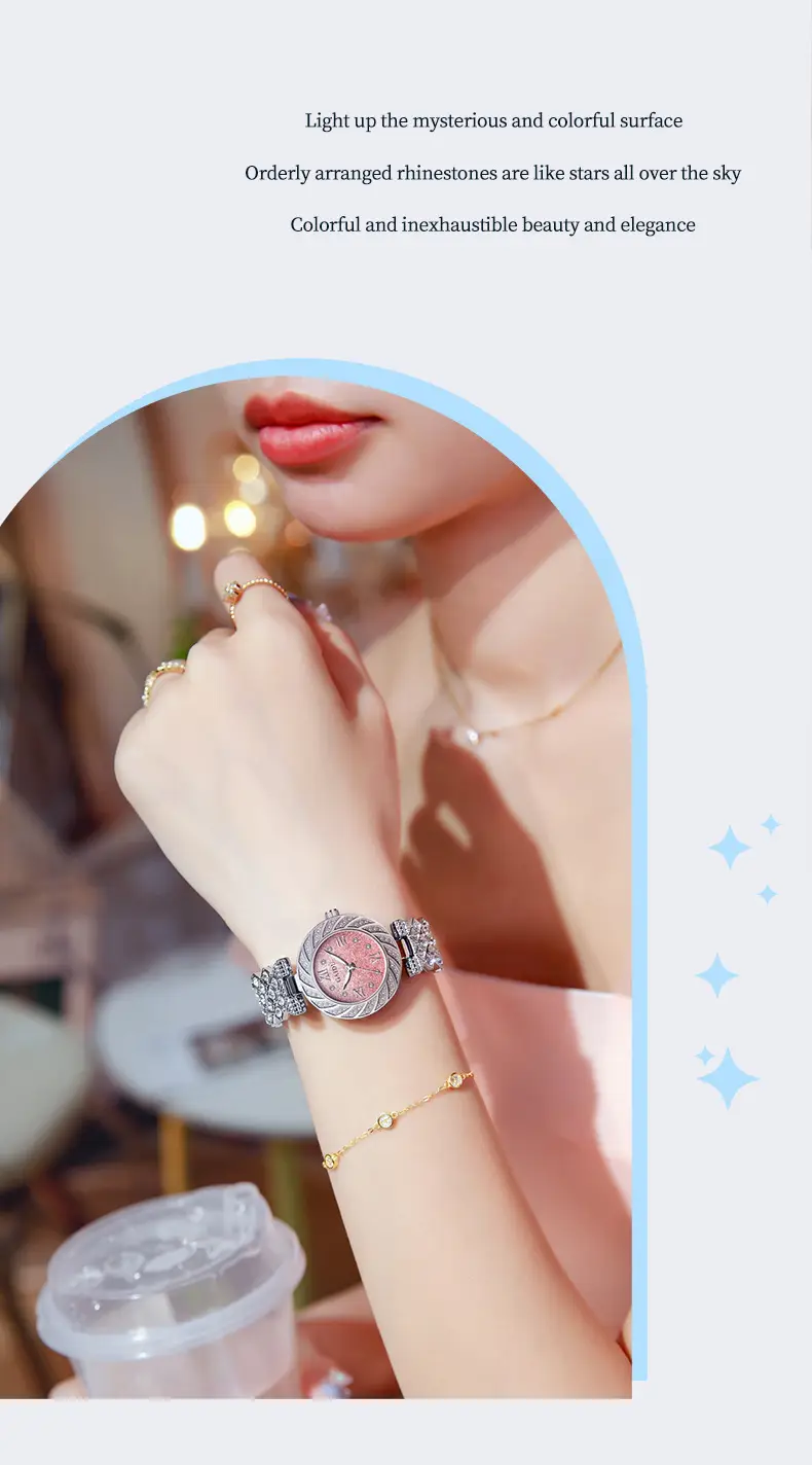Kaidu Full Diamond Women's Watch with Light Luxury Bracelet — feature 25