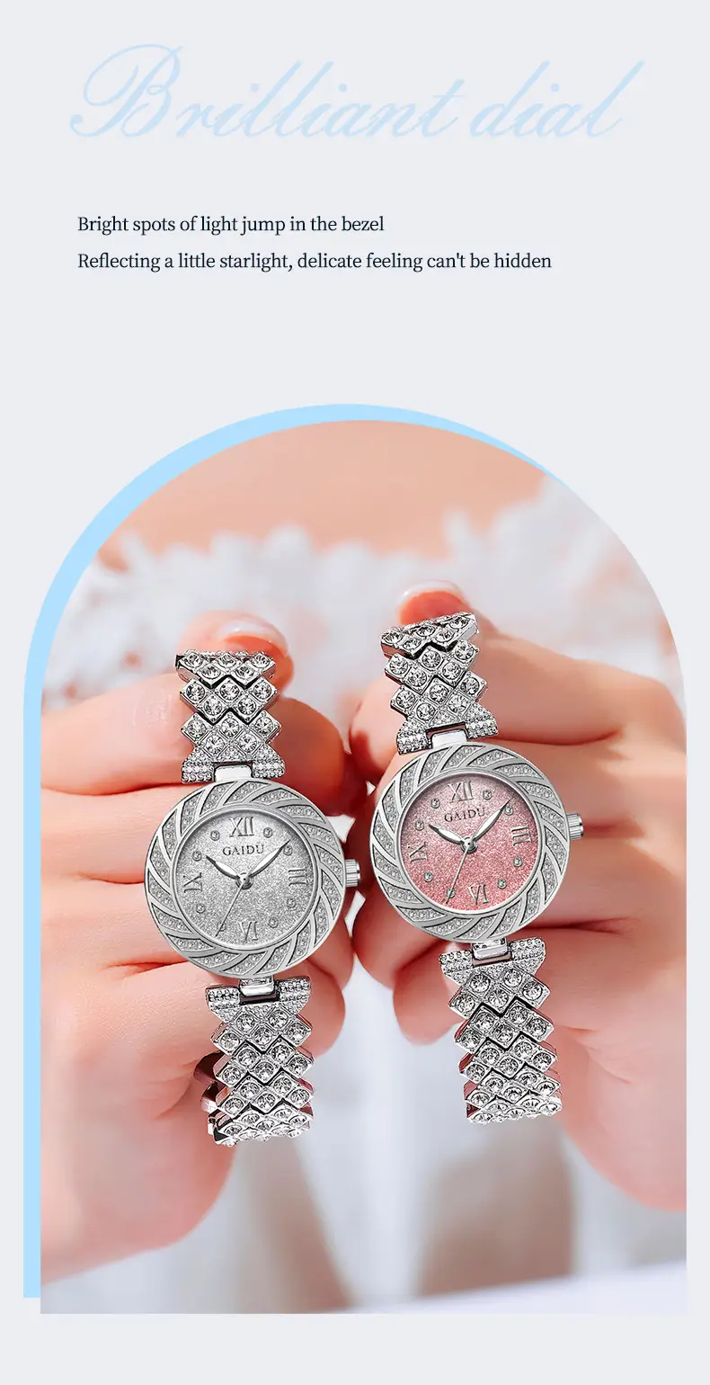 Kaidu Full Diamond Women's Watch with Light Luxury Bracelet — feature 26
