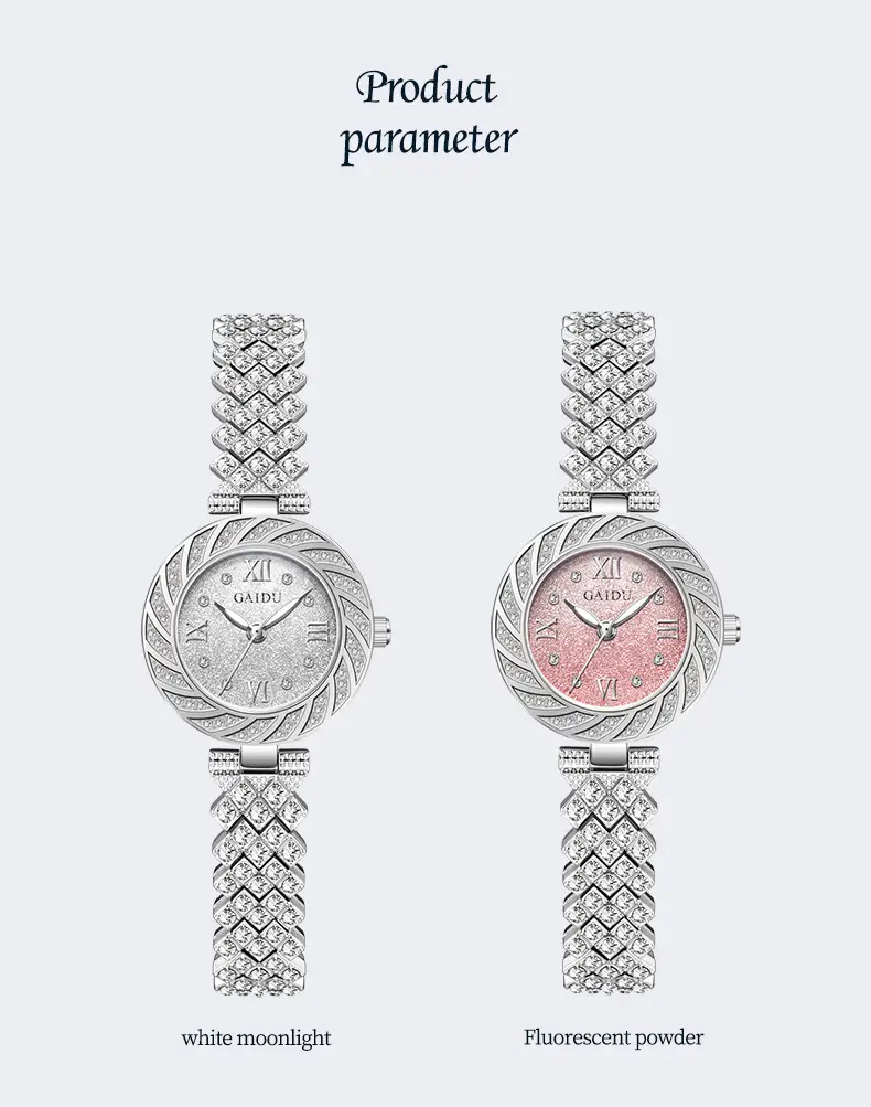 Kaidu Full Diamond Women's Watch with Light Luxury Bracelet — feature 27