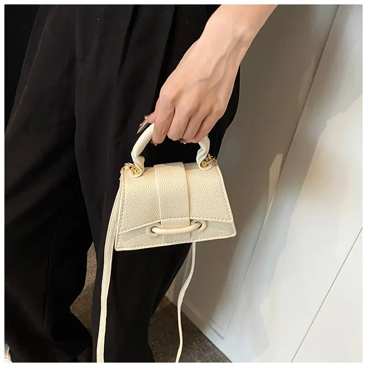 Red Litchi Pattern Shoulder Bag for Women — feature 13