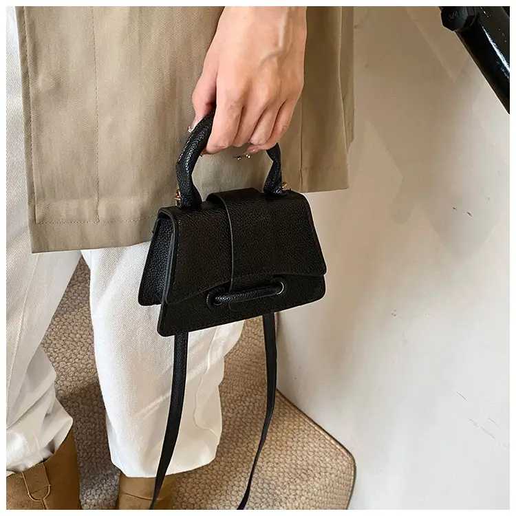 Red Litchi Pattern Shoulder Bag for Women — feature 15