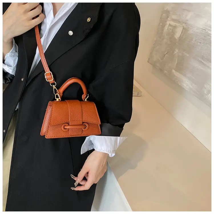 Red Litchi Pattern Shoulder Bag for Women — feature 17