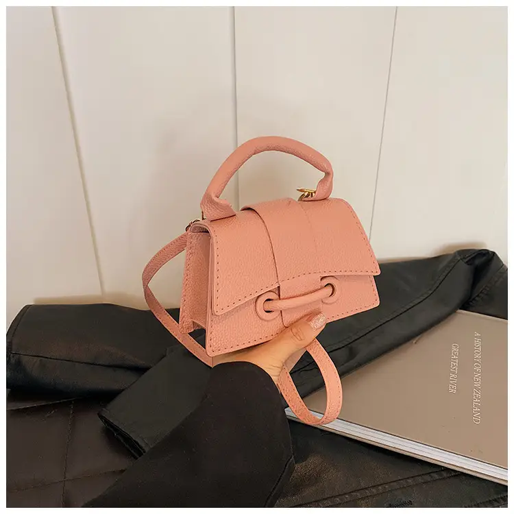 Red Litchi Pattern Shoulder Bag for Women — feature 22