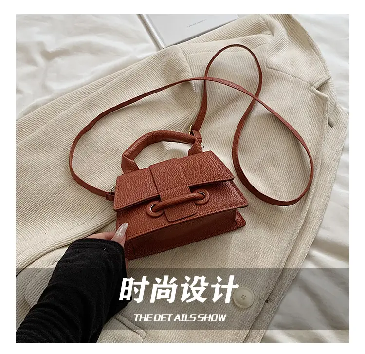 Red Litchi Pattern Shoulder Bag for Women — feature 4