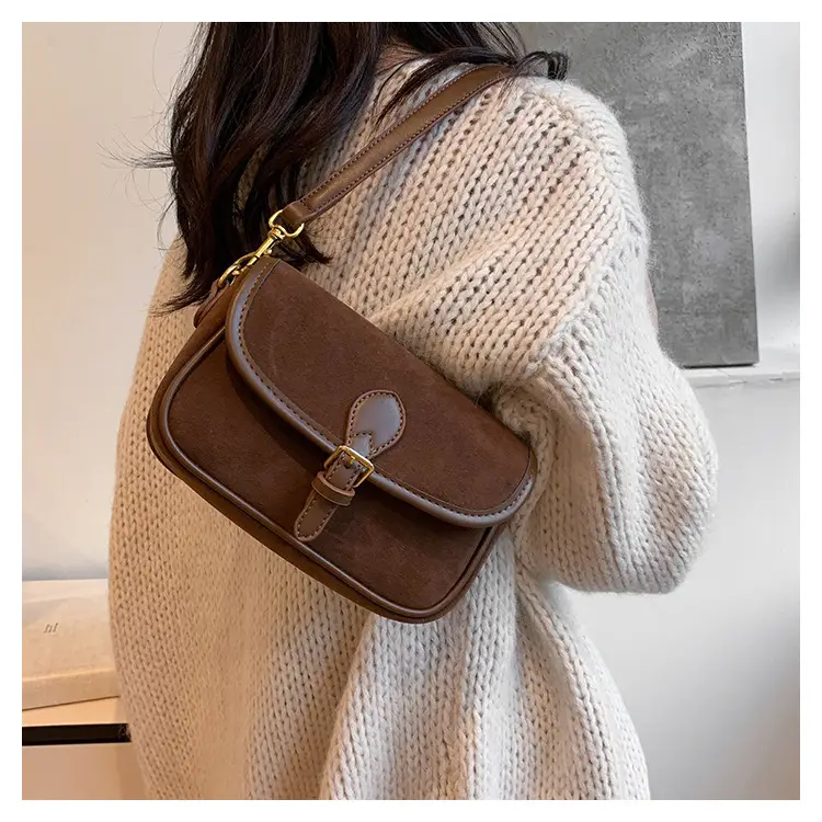 Retro Crossbody Bag Women's Burgundy 2024 — feature 10