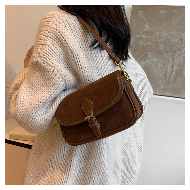 Retro Crossbody Bag Women's Burgundy 2024 — feature 11