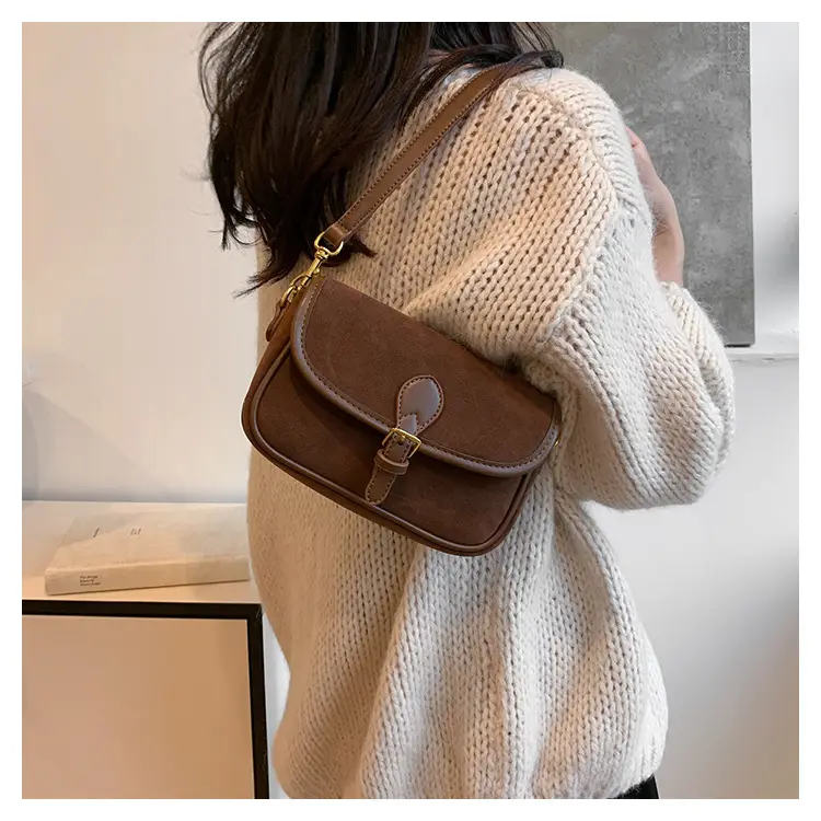 Retro Crossbody Bag Women's Burgundy 2024 — feature 9