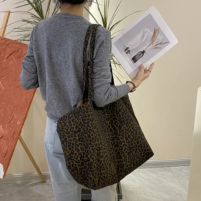Retro Plaid Tote Bag Large Capacity Double Sided Back - Image 5