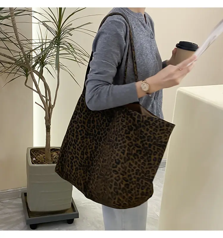 Retro Plaid Tote Bag Large Capacity Double Sided Back — feature 19