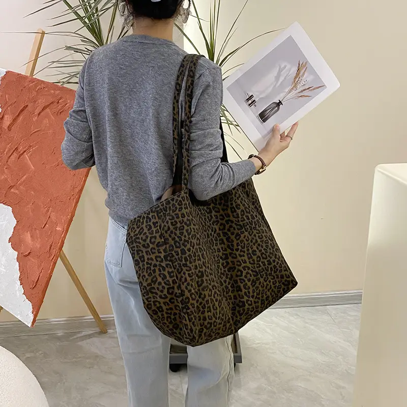 Retro Plaid Tote Bag Large Capacity Double Sided Back - Image 2