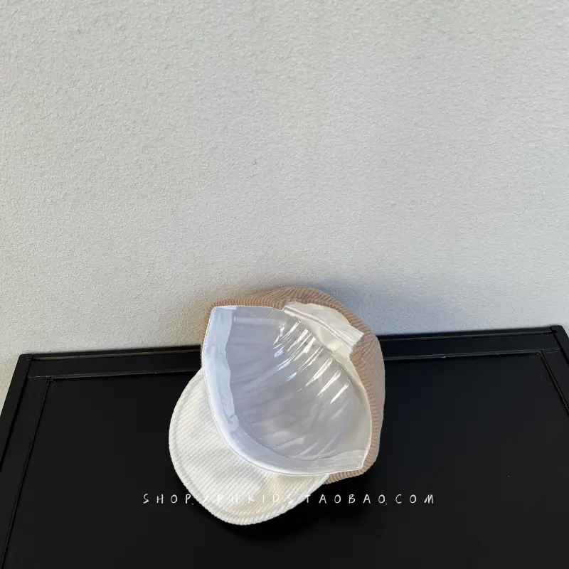 Beige Knitted Baby Cap for Boys Autumn Winter Sunshade — feature 7