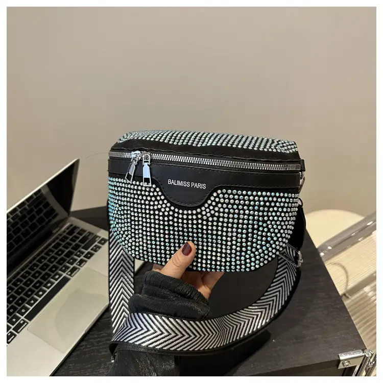Pink Rhinestone Crossbody Bag for Women — feature 11