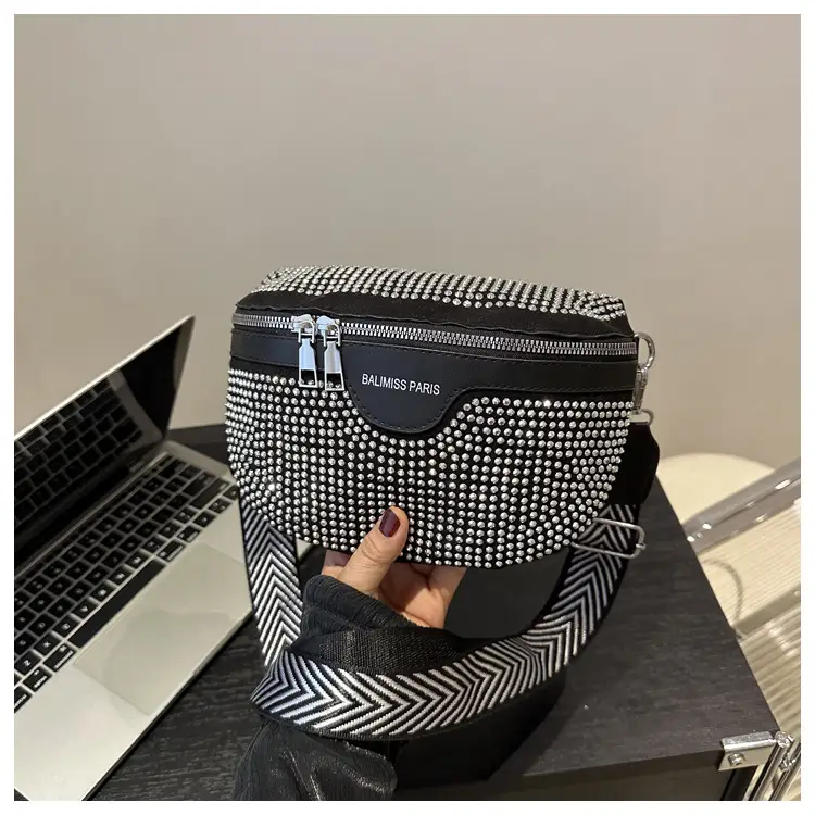 Pink Rhinestone Crossbody Bag for Women — feature 13
