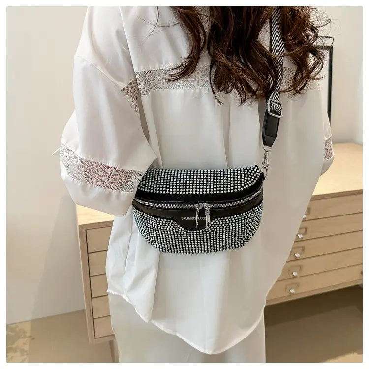 Pink Rhinestone Crossbody Bag for Women — feature 17