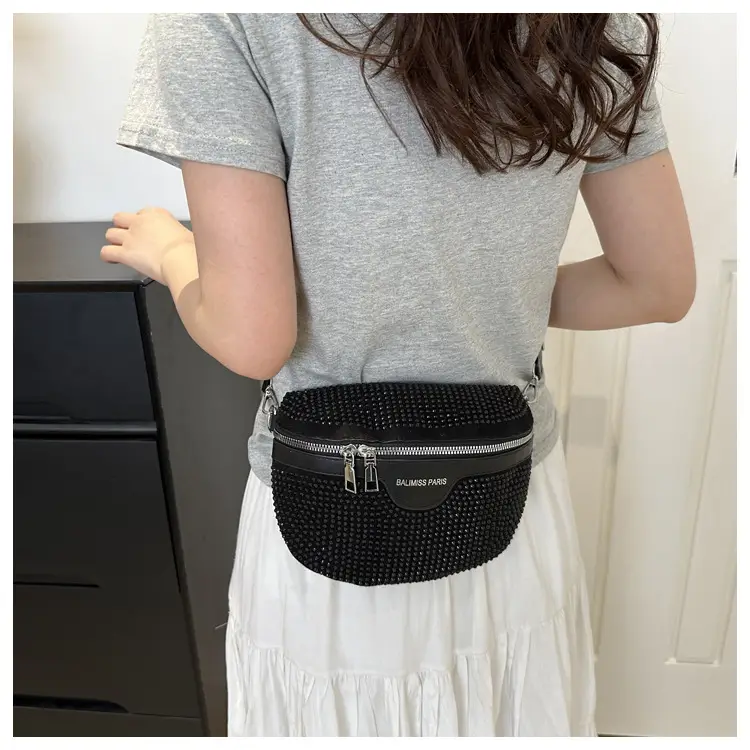 Pink Rhinestone Crossbody Bag for Women — feature 18