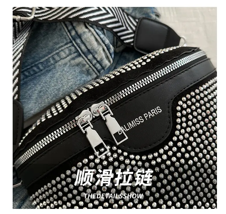 Pink Rhinestone Crossbody Bag for Women — feature 4