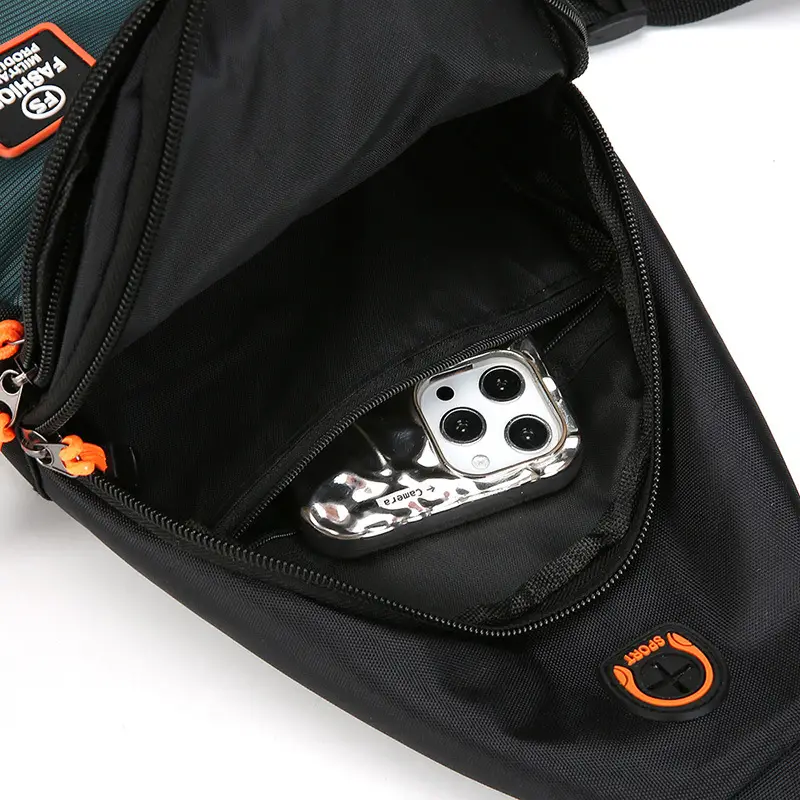 Korean Style Men's Chest Bag 6000mAh 10W Charging - Image 7