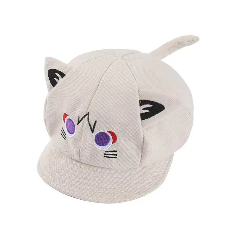 Cute Cat Ears Baseball Cap for Kids Brown - Image 3