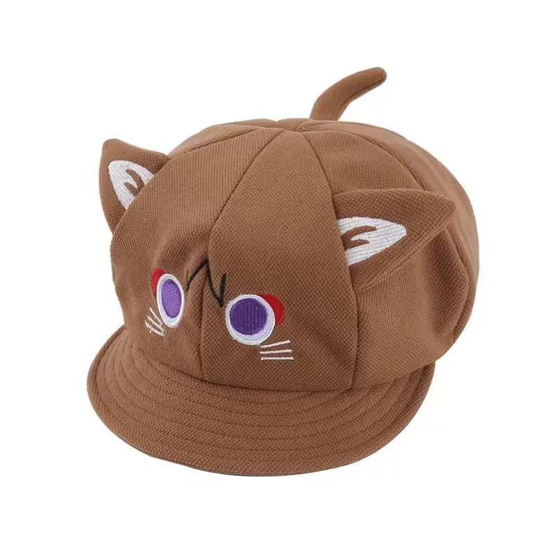 Cute Cat Ears Baseball Cap for Kids Brown — feature 5