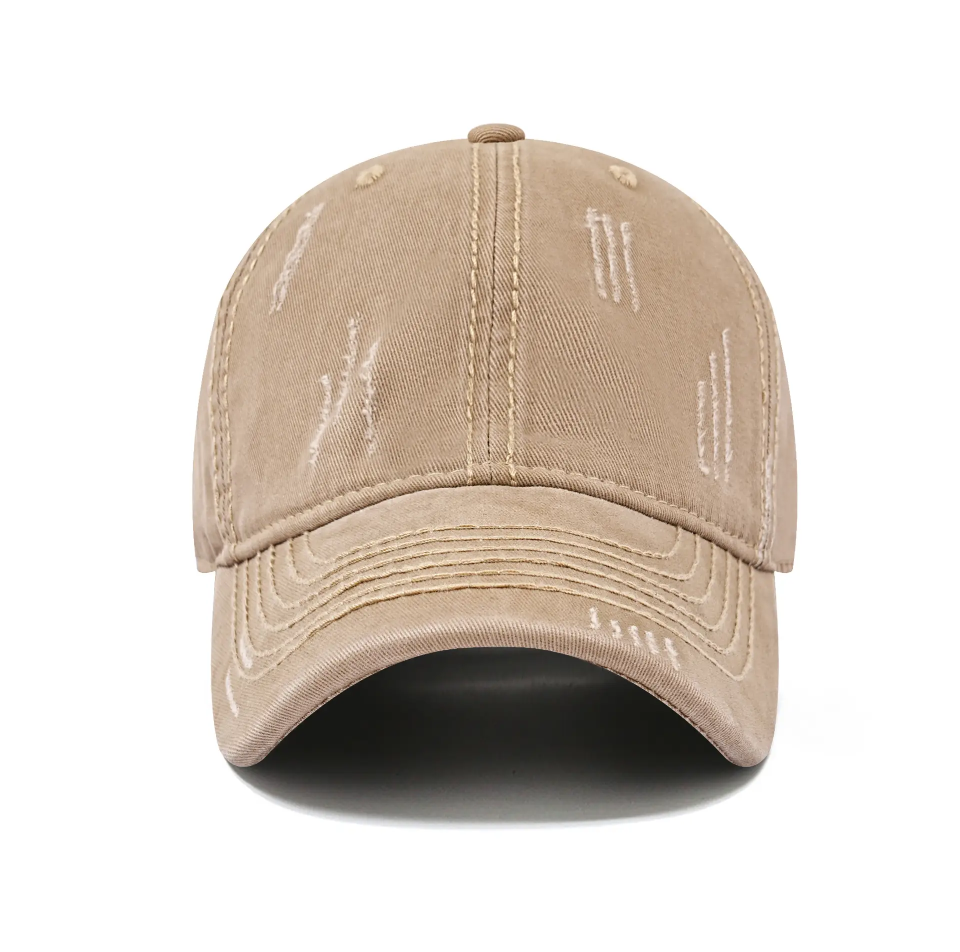 Vintage Holes Wash Cotton Baseball Cap for Men - Image 10