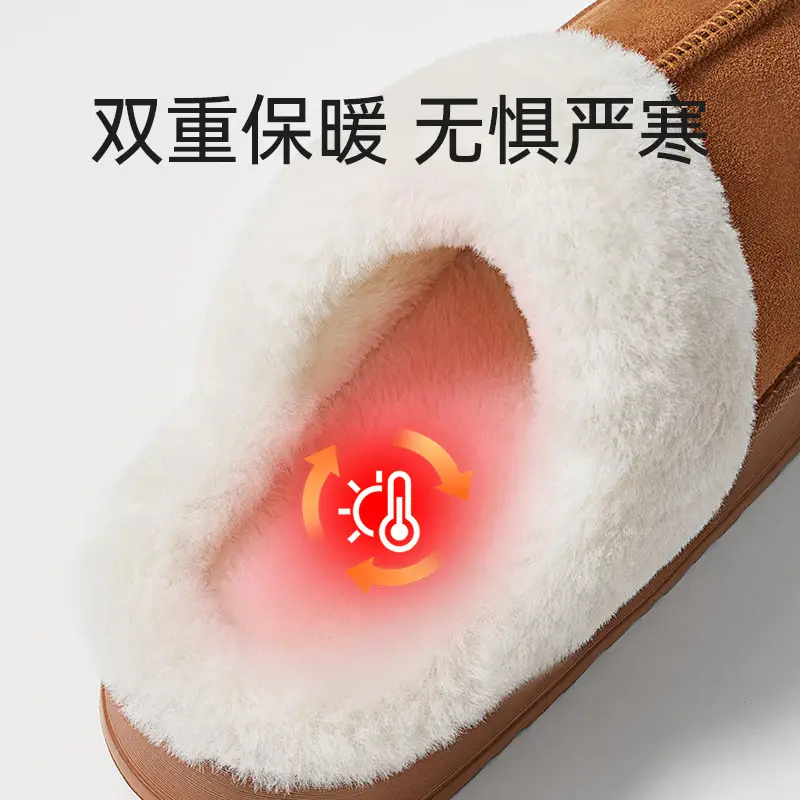 Premium Soft-Toe Cotton Slippers for Women, Autumn/Winter 2025 New Model, Warm Plush Indoor Winter