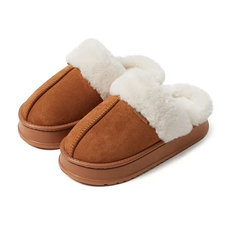 Premium Soft-Toe Cotton Slippers for Women, Autumn/Winter 2025 New Model, Warm Plush Indoor Winter