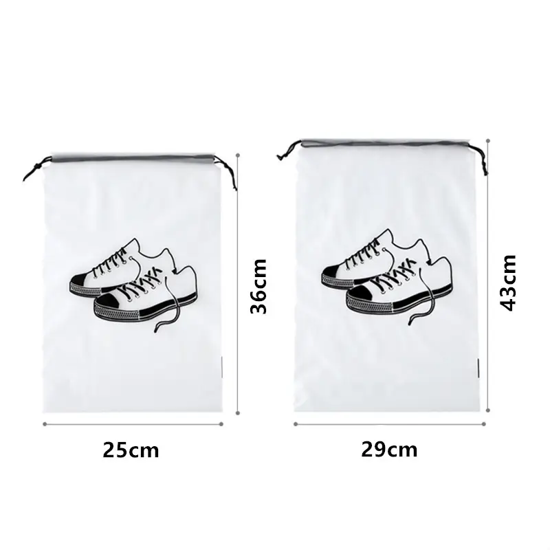 Drawstring Double-sided Frosted Bundle Pocket Plastic Storage Shoe Bag Waterproof and Dustproof Travel Packing Bag Moving Storage - Image 6