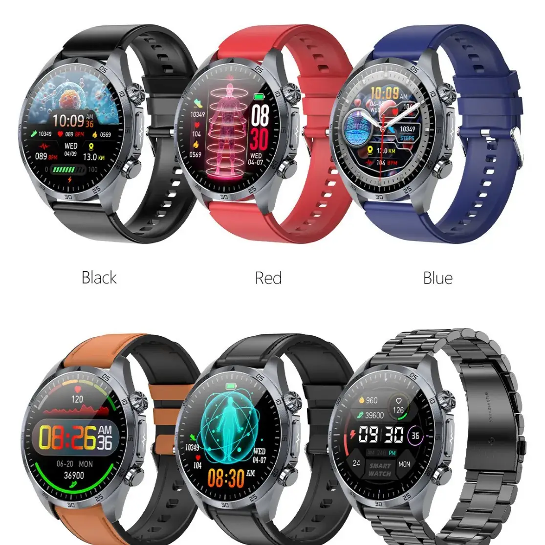 Smart Watch with Heart Rate & Body Temp Tracker