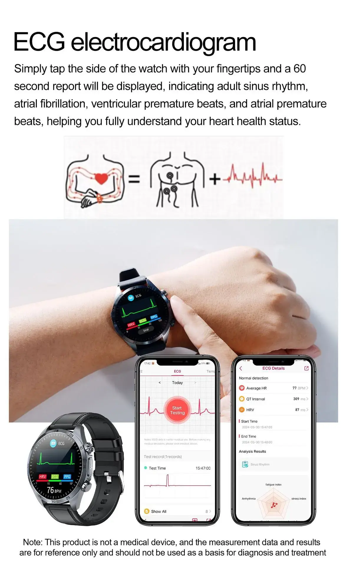 Smart Watch with Heart Rate & Body Temp Tracker — feature 21