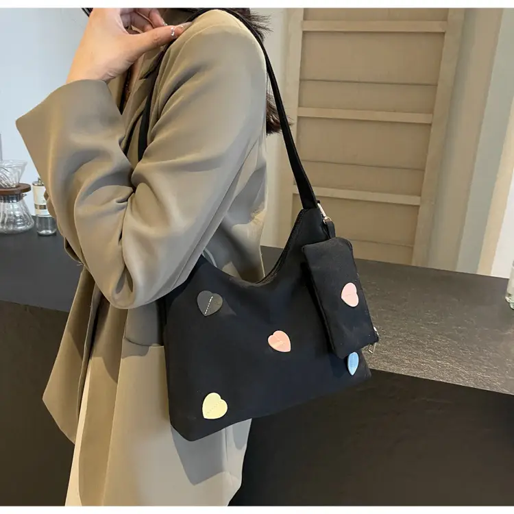 White Heart Polka Dot Shoulder Bag for Girls