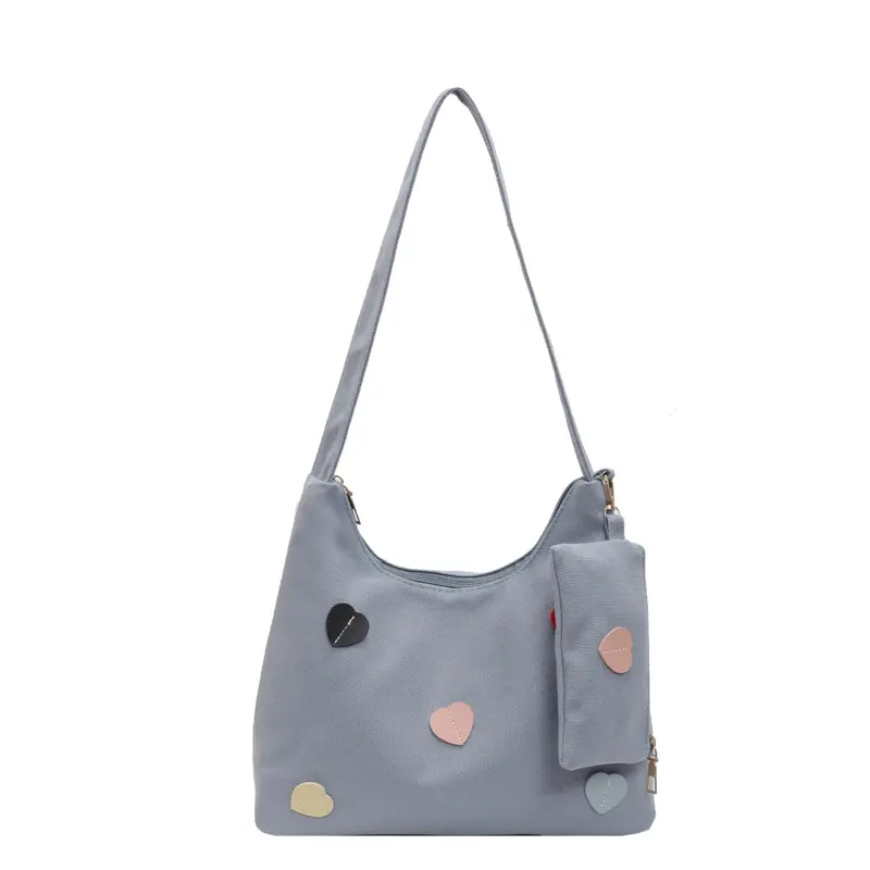 White Heart Polka Dot Shoulder Bag for Girls