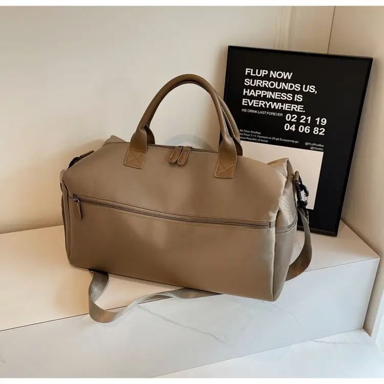 Large Capacity Korean Style Travel Bag Grey — feature 10