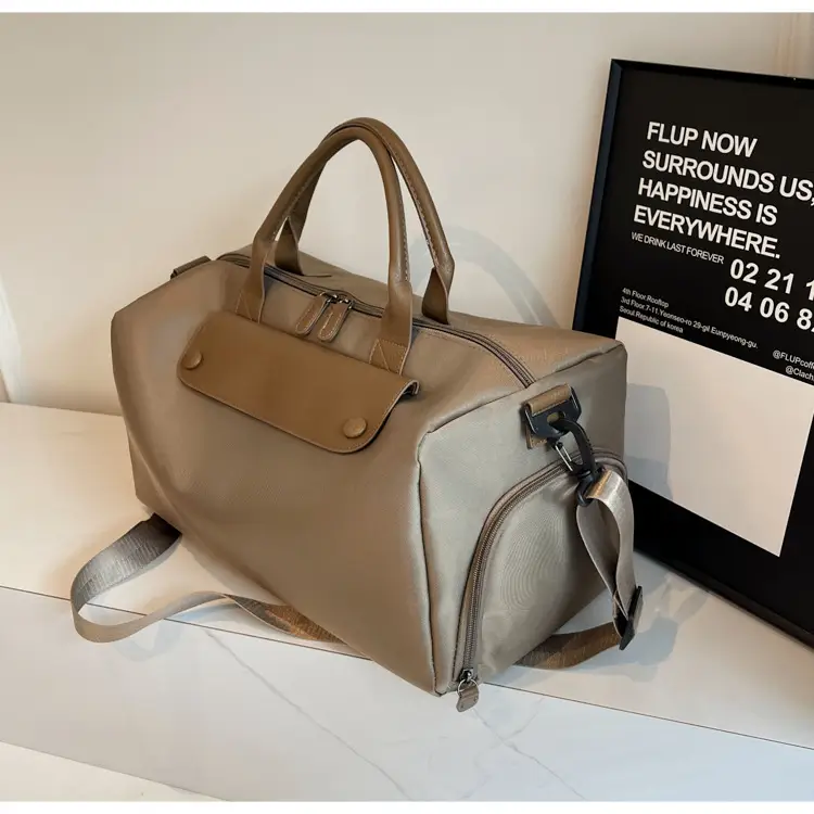 Large Capacity Korean Style Travel Bag Grey — feature 12
