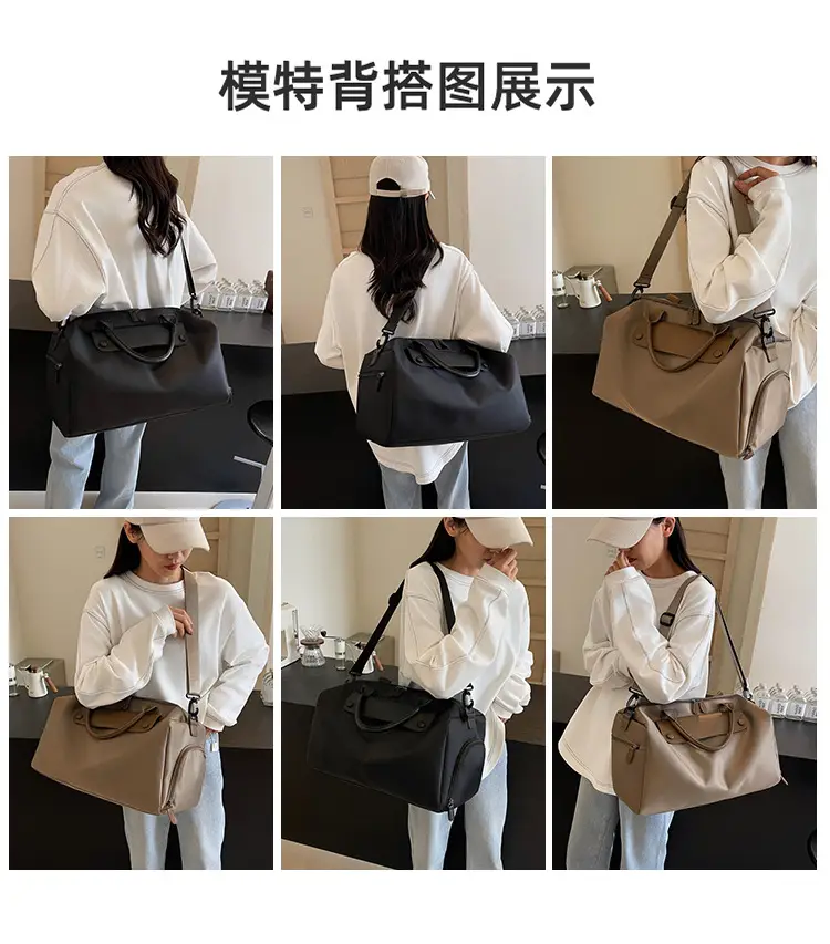 Large Capacity Korean Style Travel Bag Grey — feature 3