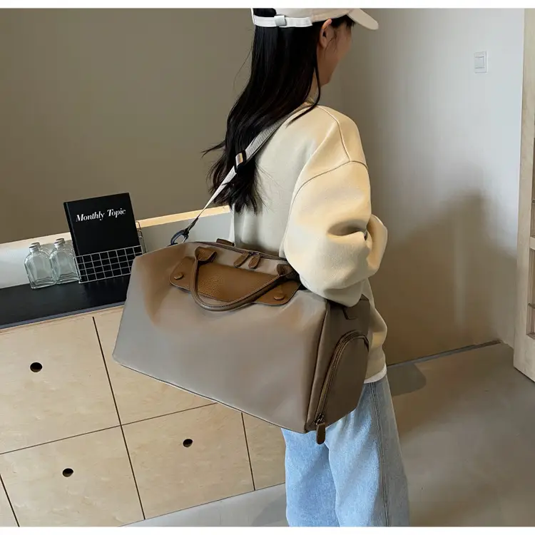 Large Capacity Korean Style Travel Bag Grey — feature 38