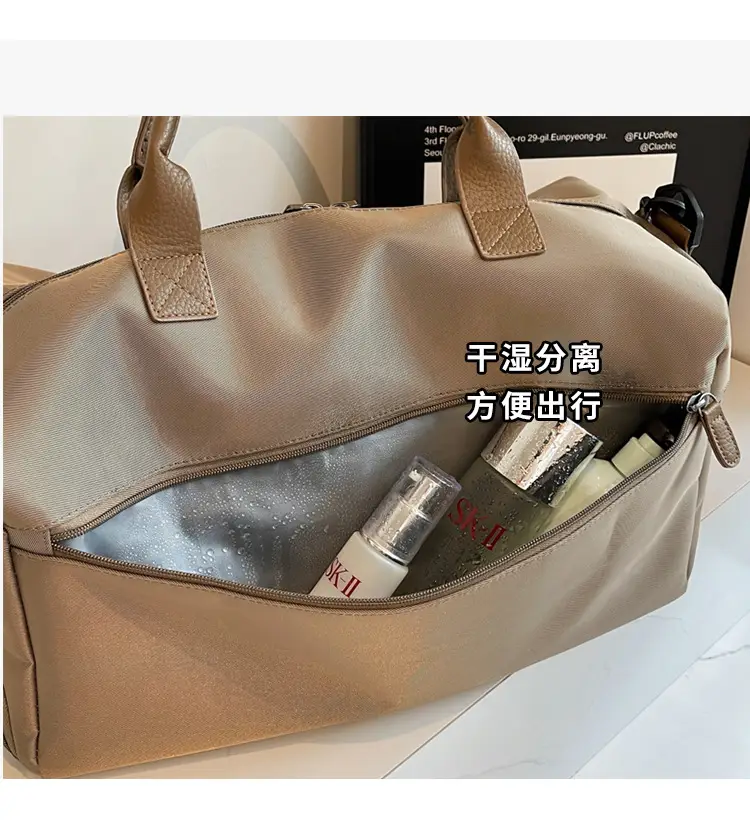 Large Capacity Korean Style Travel Bag Grey — feature 5