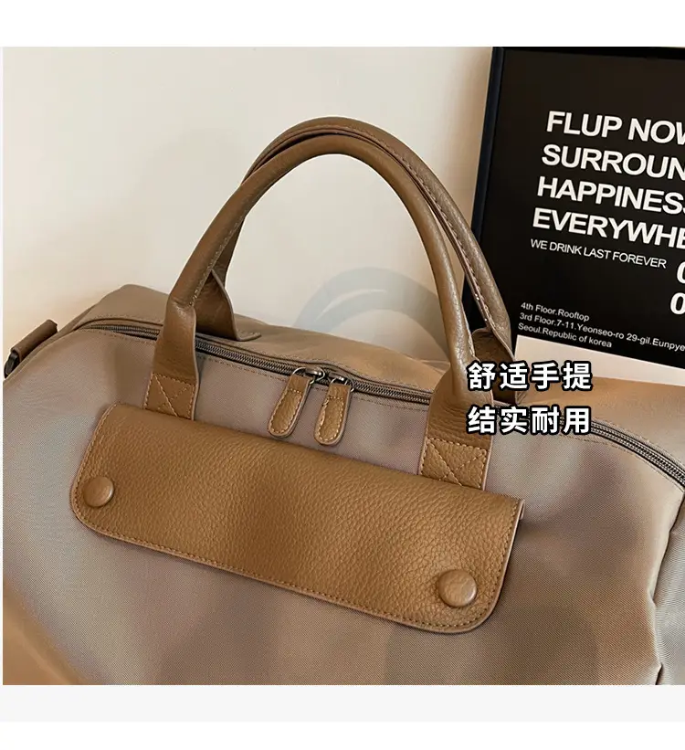 Large Capacity Korean Style Travel Bag Grey — feature 7